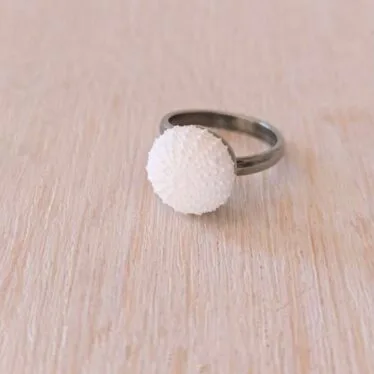 Bague Oursin blanc ou noir