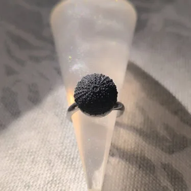 Bague Oursin blanc ou noir