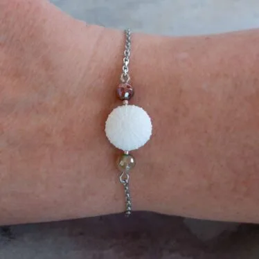 Bracelet Oursin et agates indiennes