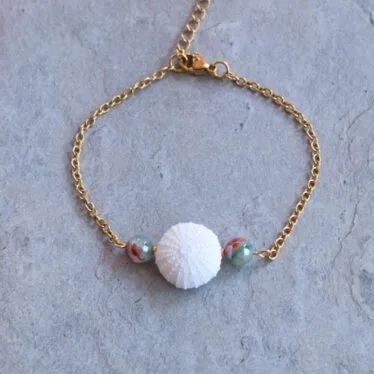 Bracelet Oursin et agates indiennes