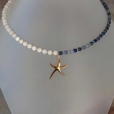 Collier Étoile de mer – Nacre – Sodalite