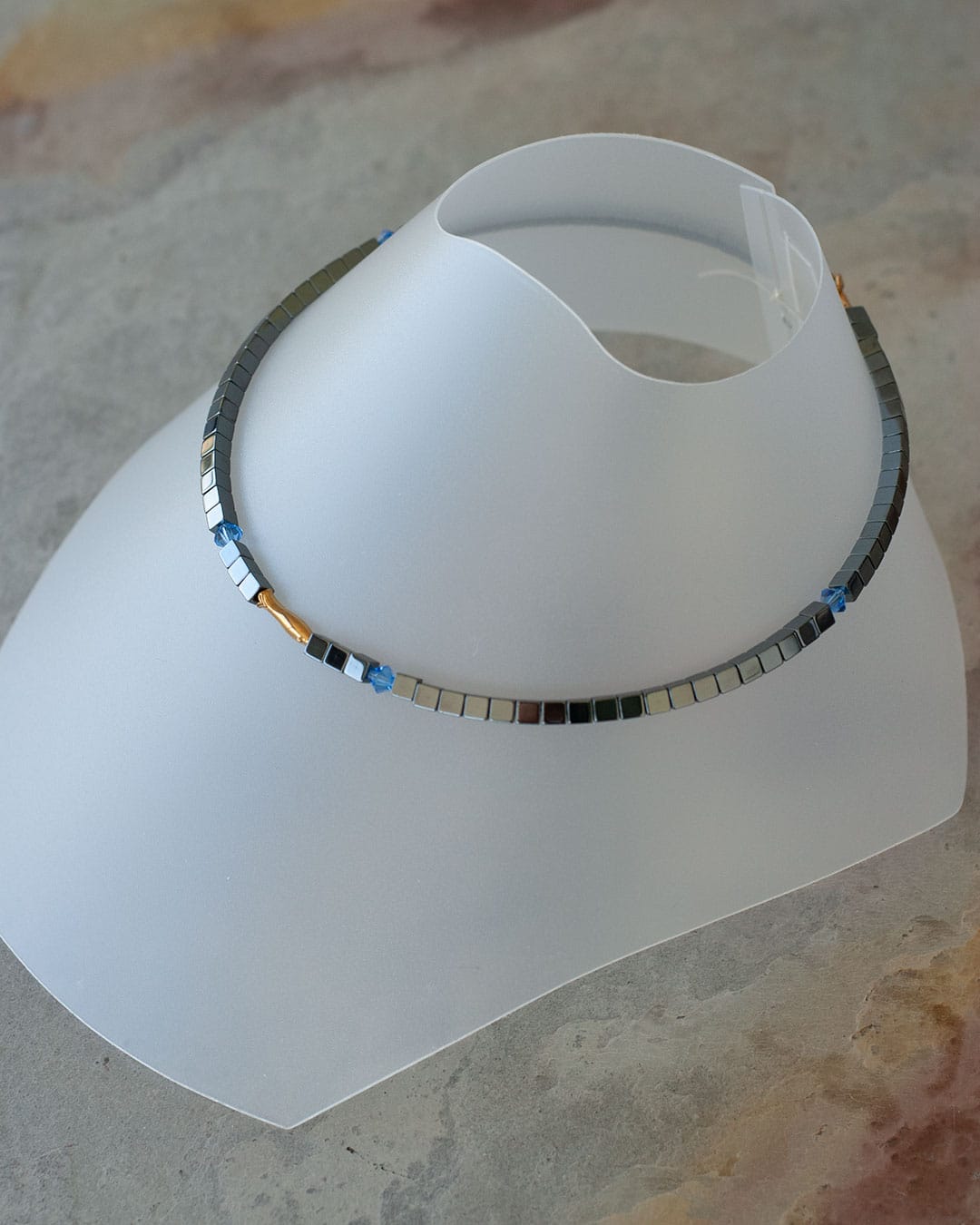 Collier éclat nocturne bleu