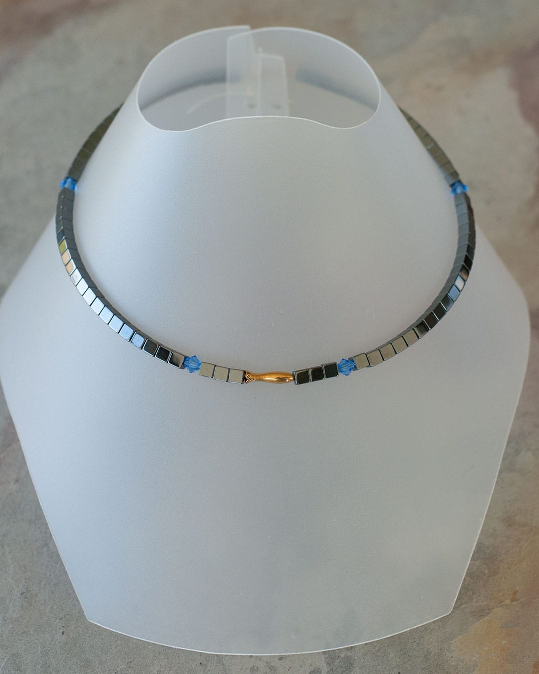 Collier éclat nocturne bleu
